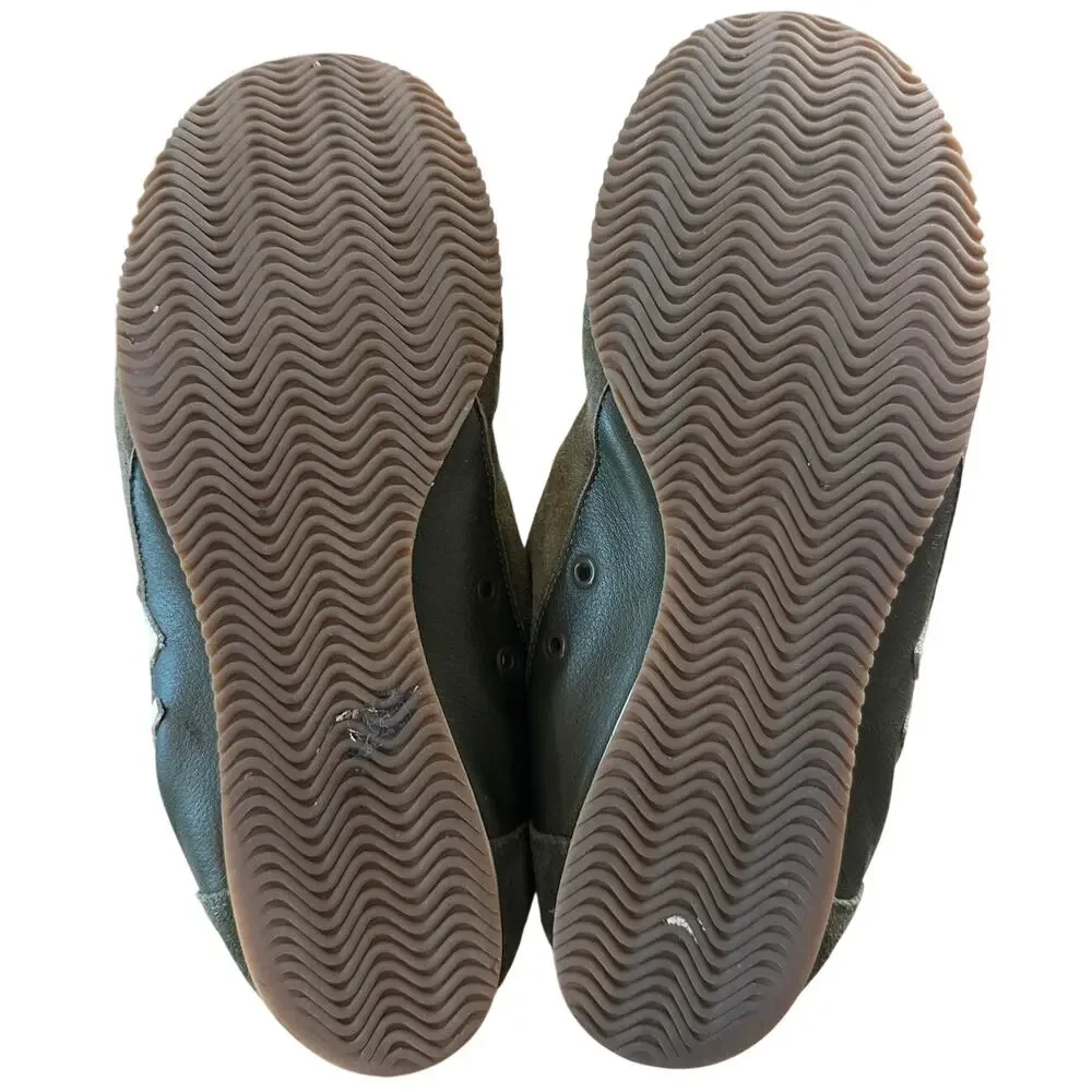 Tory Burch Retro Olive‎ Suede Trainers Sneakers Size 9